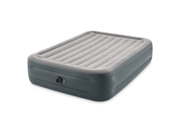 MATTRESS AIR INTEX 64125ED 60" X 80" X 18" QUEEN DURA BEAM FAST FILL BUILT IN PUMP 110V