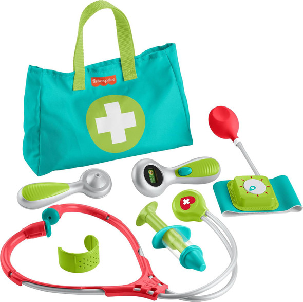 Toy Fisher-Price Pretend Play Medical Kit 7pc Doctor Bag