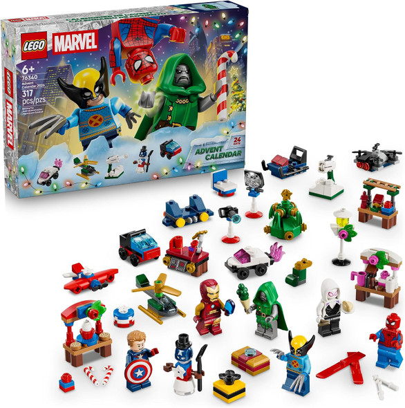 Toy Lego Marvel Advent Calendar 377pcs 76340