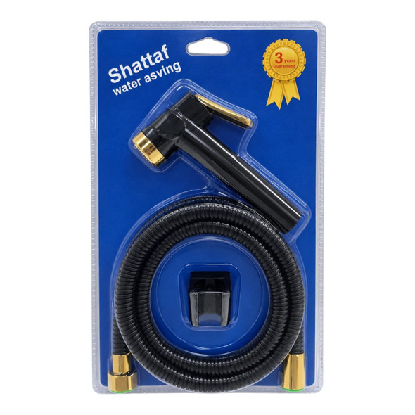 HANDHELD BIDET SPRAYER WITH HOSE SHATTAF BLACK NSC 3868