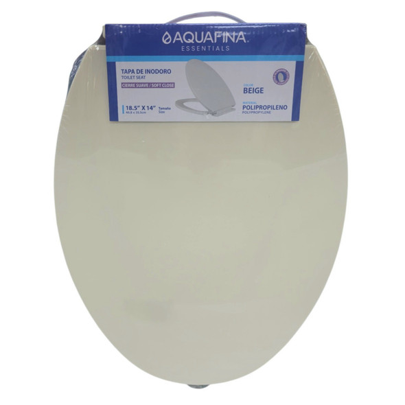 TOILET SEAT AQUAFINA ELONGATED BEIGE A-TSSC18.5X14-BG