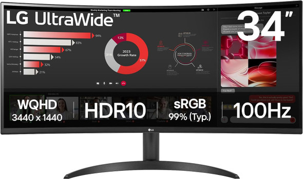 COMPUTER MONITOR LED 34″ LG 34WR50QK-B HDMI