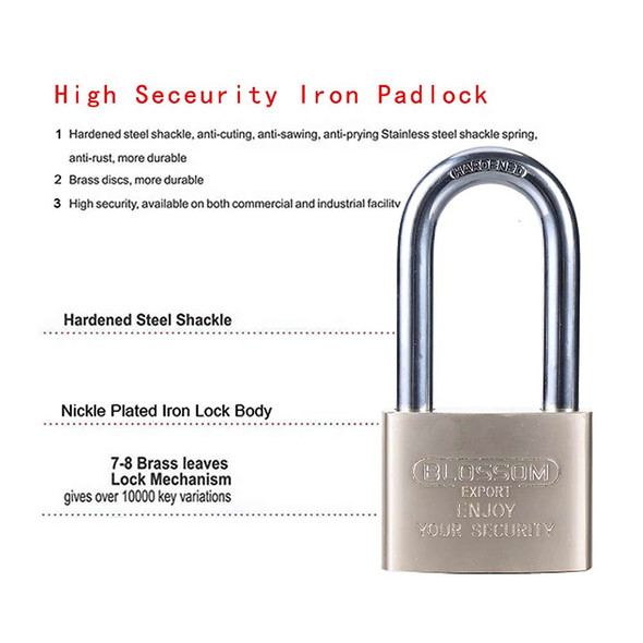 PADLOCK BLOSSOM 60MM CP IRON HWP-LS3260L