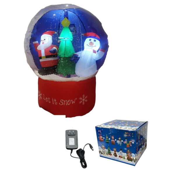 CHRISTMAS DECORATIONS INFLATABLE SDCQ-8355-Y63 SNOWGLOBE 1.2M 4FT