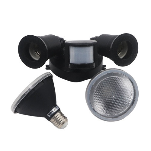 VELINOR TWIN HEAD LED FLOODLIGHT MOTION SENSOR 2X10WATT 5000K BULB INCLUDED GMB06BS-2P30