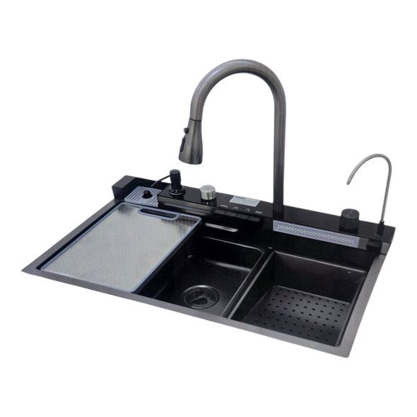 SINK AQUAFINA ALL IN ONE KIT BLACK FINISH 75CM X 46CM HS427335P1