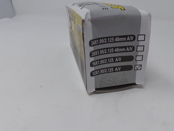 BICYCLE TUBE 12" 12X1.95/2.125 A/V 100% BUTYL SINGH SUNSET