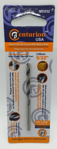 DRILL BIT METAL 5/32" CENTURION MD532