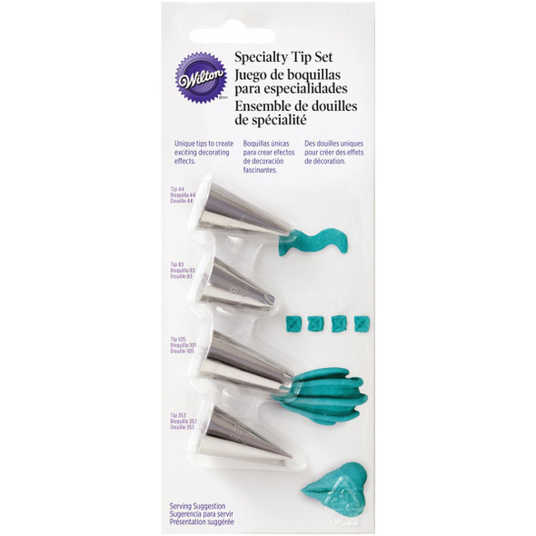 BAKING WILTON TIP SPECIALTY 4PCS TIP SET 418-9614