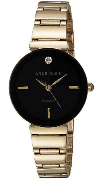 WATCH Women Anne Klein Diamond-Accented Bracelet 2434BKGB
