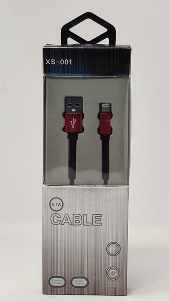 USB CABLE LIGHTING IPHONE XS-001 2.1A