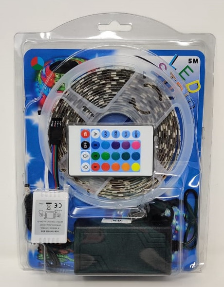 LIGHT LED STRIP 5M WITH REMOTE #5050 220606-3 MULTI COLOR
