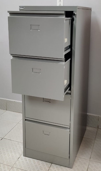 OFFICE CABINET FILING VERTICAL 4 DRAWER CENTRAL 64002 GREY
