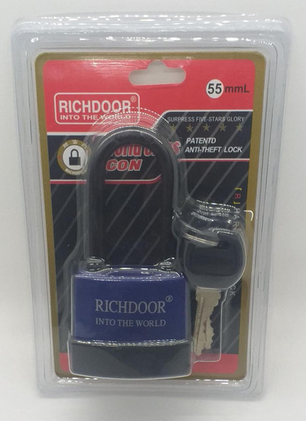 PADLOCK 55MM RICHDOOR LONG SHACKLE WEATHERPROOF