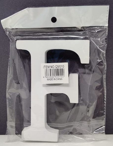 PARTY LETTER WHITE A-Z QM010 CUTOUT WOODEN / A / H / H / H
