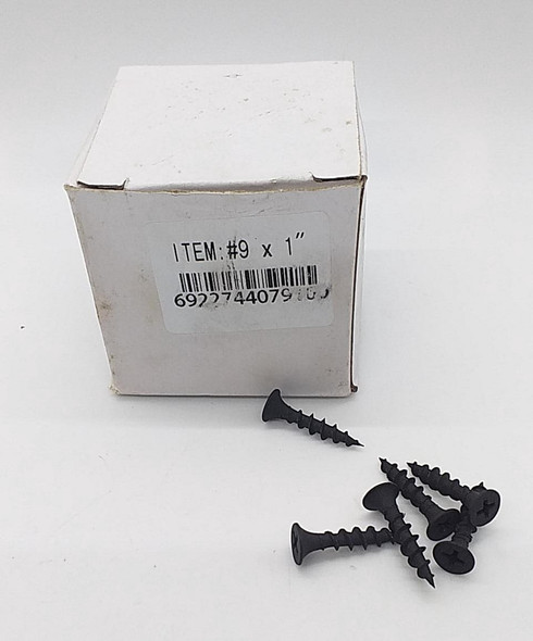 SCREW DRYWALL 9 X 1" BLACK 200PCS BOX 74841 COARSE THREAD