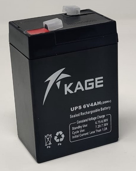 BATTERY RECHARGEABLE 6V 4AH KAGE UPS 6V4AH