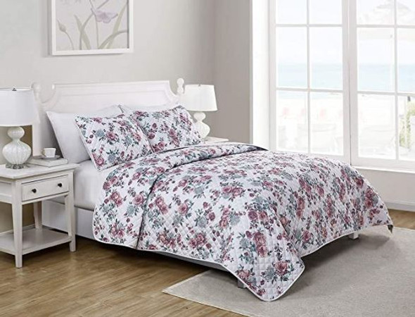 Quilt Set Tahari Modern Shirley Collection King 3pcs lightweight