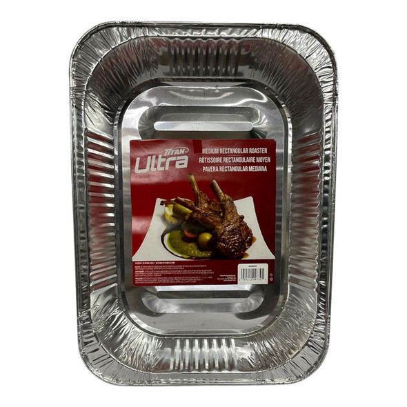 FOIL TRAY TITAN ULTRA BZ94020R MEDIUM RECTANGULAR ROASTER 15.25X10.75X2.5" 38.7X27.3X6.3CM