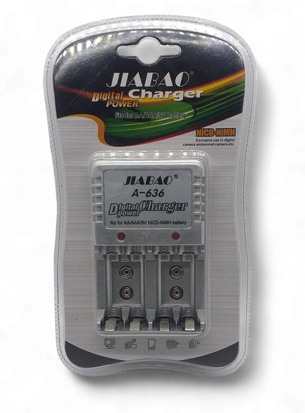 BATTERY CHARGER JIABAO A-636 AA/AAA/9V 4PORT 110V