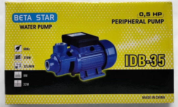 WATER PUMP BETA STAR IDB-35 0.5HP 220V