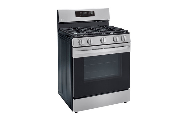 STOVE 5 BURNER LG 30" LRGL5823S WITH AIR FRYER SMART WIFI FAN CONVECTION EASY CLEAN WITH PLATE-GRIDDLE