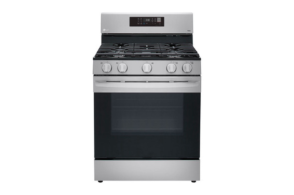 STOVE 5 BURNER LG 30" LRGL5823S WITH AIR FRYER SMART WIFI FAN CONVECTION EASY CLEAN WITH PLATE-GRIDDLE