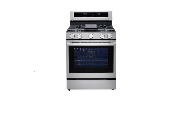 STOVE 5 BURNER LG 30" LRGL5825F WITH AIR FRYER SMART WIFI TRUE CONVECTION EASY CLEAN WITH PLATE-GRIDDLE STOVE 5 BURNER LG 30" LRGL5825F WITH AIR FRYER SMART WIFI TRUE CONVECTION EASY CLEAN WITH PLATE-GRIDDLE