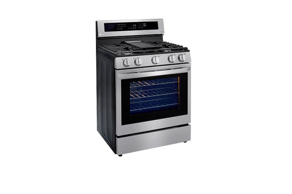 STOVE 5 BURNER LG 30" LRGL5825F WITH AIR FRYER SMART WIFI TRUE CONVECTION EASY CLEAN WITH PLATE-GRIDDLE