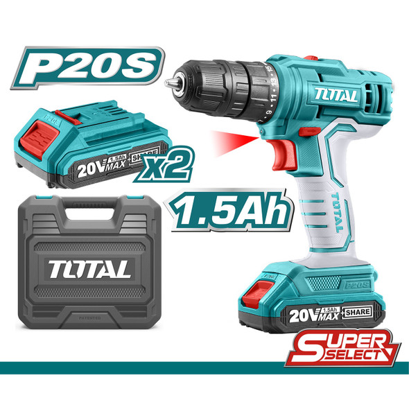 DRILL GUN TOTAL UTDLI20012 20V LITHIUM ION 1.5Ah