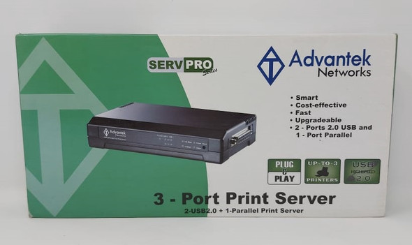 COMPUTER PRINT SERVER ADVANTEK APS-U3100 SERVPRO 3 PORT