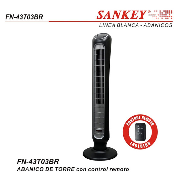 FAN TOWER SANKEY 43" FN-43T03BR WITH REMOTE