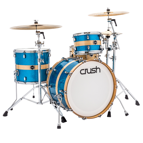 DRUM SET CRUSH SBR326615 SUBLIME BIRCH SPARKLE BLUE WITH NATURAL STRIP