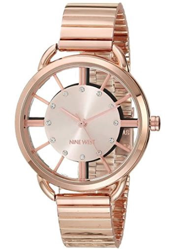 Watch Women Nine West Crystal Accented Bracelet 2534RGRG