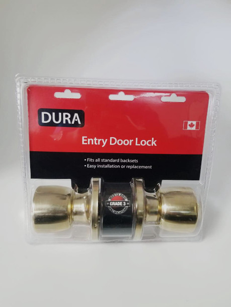 LOCK DURA ENTRY KNOB PB #5932ET/PBVP