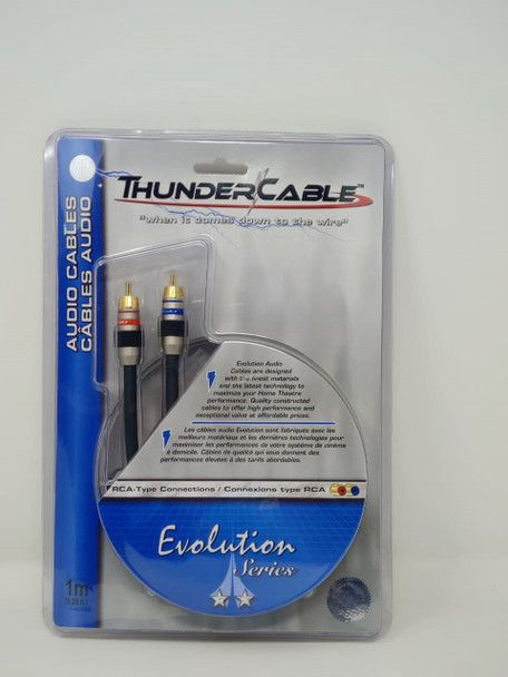 LEAD 2 RCA M - 2 RCA M 3.3' EVA-1M THUNDER CABLE