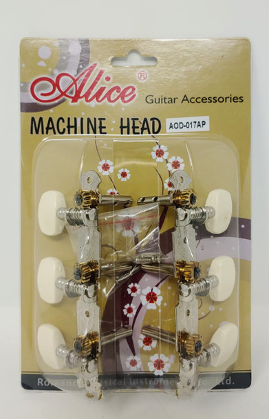 GUITAR HEAD AOD-017AP CHROME PLATED 3 PER SIDE ALICE