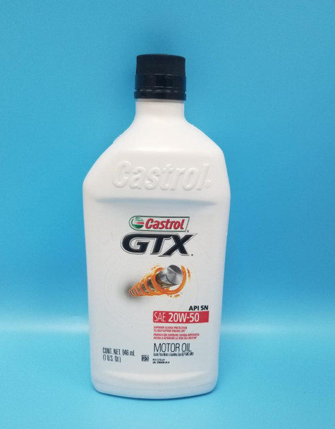 OIL CASTROL GTX SAE 20W50 1 QTS.