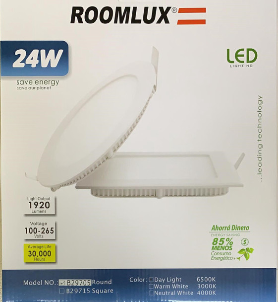 LIGHT LED PANEL ROOMLUX 24W ROUND 6500K B29705