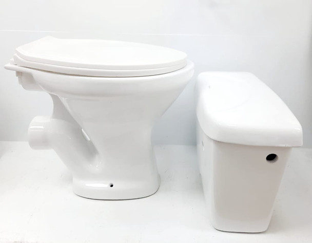 TOILET SET TWYFORD LOW LEVEL WHITE LEVER FLUSH