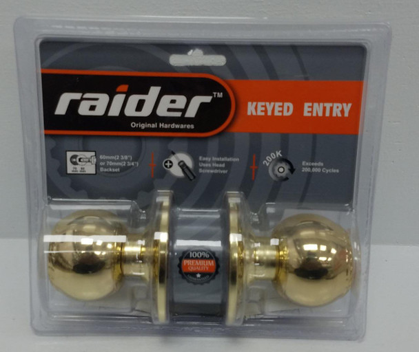 LOCK KNOB RAIDER PB KEYED #3791 PB-ML-ET