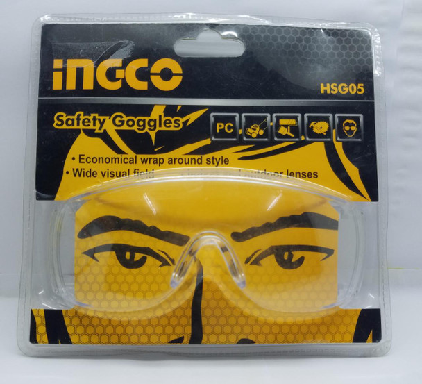 SAFETY GOGGLES CLEAR GLASS INGCO HSG05