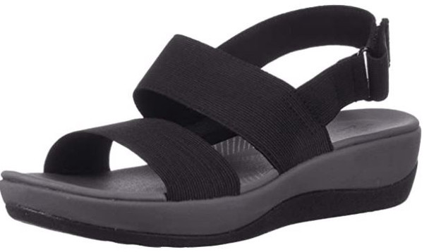 Footwear Clarks Women's Arla Jacory Wedge Sandal Black