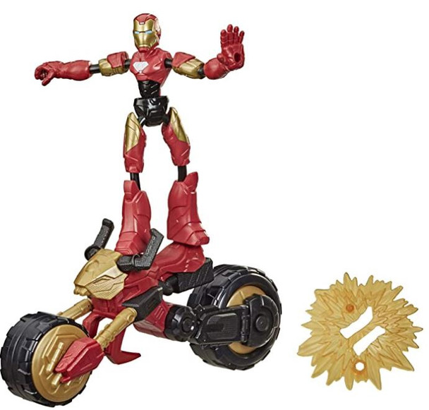 Toy Marvel Bend and Flex  Rider Iron Man Action Figure 6-Inch & Flexible 2-in-1 Motorcycle