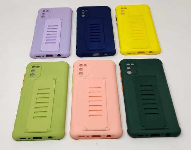 PHONE CASE FOR SAMSUNG A41 SILICONE WITH HAND STRAP