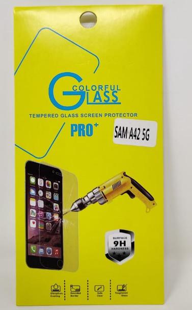 PHONE SCREEN PROTECTOR FOR SAMSUNG A42 5G TEMPERED GLASS PRO+ COLORFUL GLASS