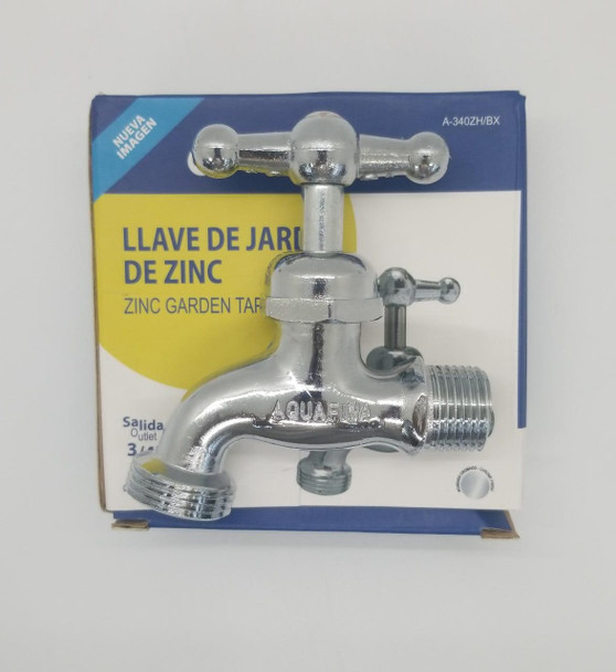 BIB CORK 1/2" AQUAFINA ZINC CHROME A-340ZH/BX
