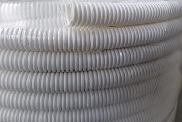 CONDUIT FLEXIBLE PVC 20MM SOLD BY FEET WHITE