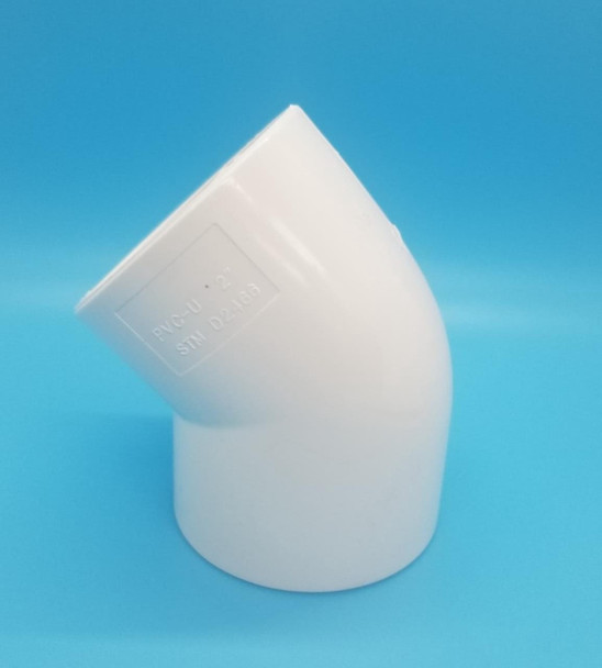 PVC KNEE 2" 45 DEG HEAVY SHORT