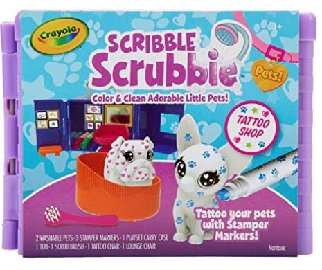 Toy Crayola Scribble Scrubbie Pets Tattoo Shop Playset